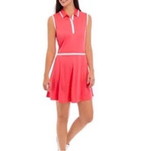 Women’s Pro Tour Size XL Pink white Sleeveless polo Dress